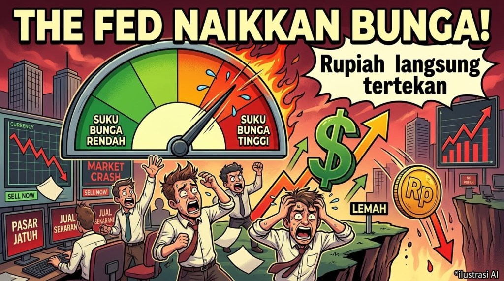 Suku Bunga The Fed Naik untuk Pertama Kalinya dalam Tiga Tahun, Rupiah&nbsp;Tertekan