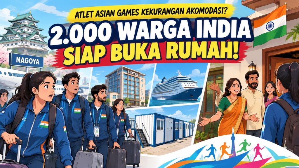 Kendala Akomodasi Asian Games 2026, Sekitar 2.000 Warga India di Nagoya Siap Sediakan Rumah untuk&nbsp;Atlet