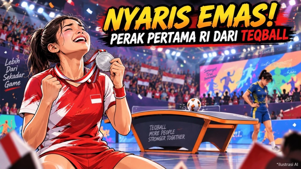 Sumaya Raih Medali Perak Perdana untuk Indonesia dari Cabang Teqball Asian&nbsp;Games