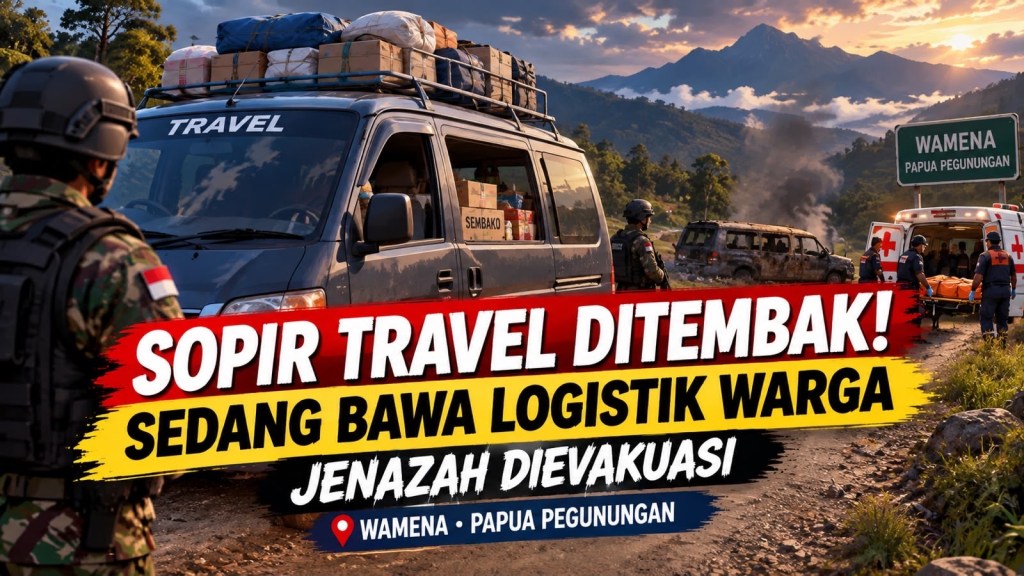 Sopir Travel Tewas Ditembak di Wamena Saat Angkut Logistik, Jasad Ditemukan di Mobil&nbsp;Terbakar