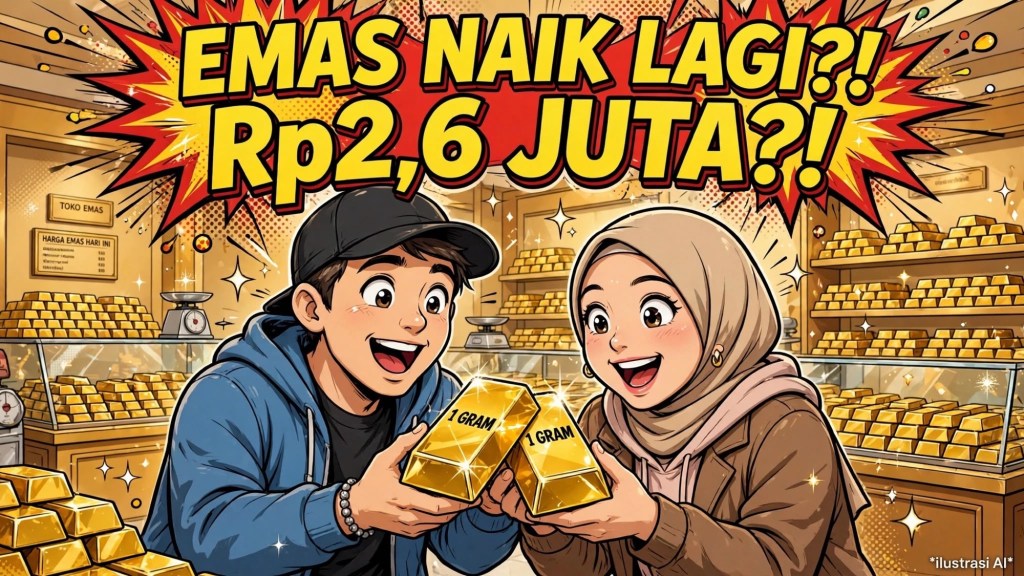 Harga Emas UBS Melambung Rp2,6 Juta per 20 September 2026, Naik Rp16 Ribu&nbsp;Semalam