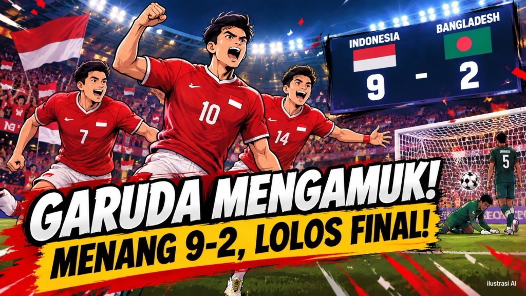 Timnas Indonesia Gilas Bangladesh 9-2 dan Melaju ke Final FIFA ASEAN Cup&nbsp;2026