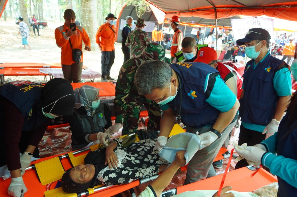 Simulasi Evakuasi Erupsi Gunung Kelud Digelar oleh Pemkab Kediri