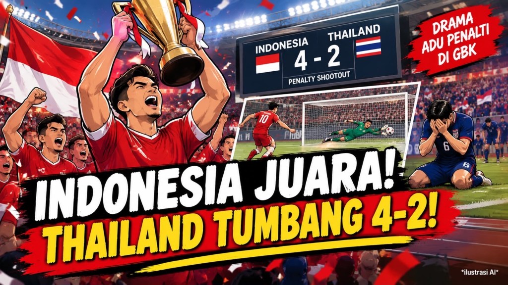 Timnas Indonesia Kampiun FIFA ASEAN Cup 2026 Usai Bungkam Thailand di&nbsp;Final
