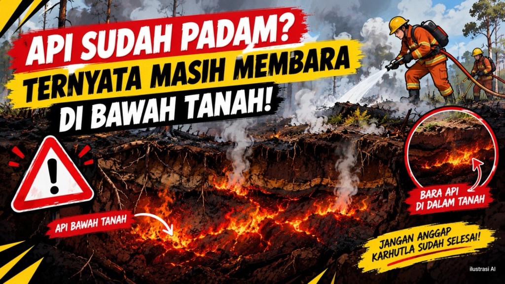 Penyebab Kebakaran Lahan Gambut Sulit Padam Meski Api di Permukaan Telah Hilang